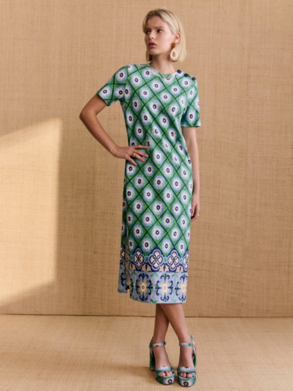 Emy Dress - Sézane x Momonì, Size XS Rimini Print
